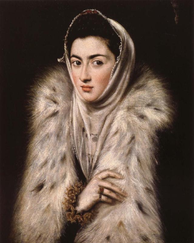 El Greco Lady in a fur wrap Germany oil painting art